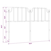 Metal Replace Headboard White 135 cm