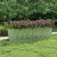 Garden Raised Bed Galvanized Steel Silver