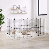 Pet Cage Black 35 by 35 cm Steel Rabbit Hutches