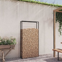 Firewood Rack Matt Black Steel