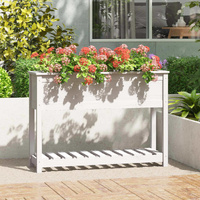 Planter with Shelf Solid Wood Pine