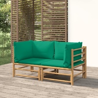 Garden Lounge Set with Cushions  Bamboo
