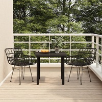 Garden Dining Set Poly Rattan