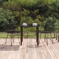 Garden Dining Set Poly Rattan