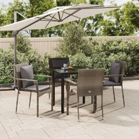 Garden Dining Set with Cushions Poly Rattan