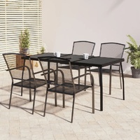 Garden Dining Set Anthracite Steel