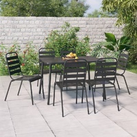 Garden Dining Set Anthracite Steel