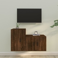 2 Piece TV Cabinet Set Engineered Wood