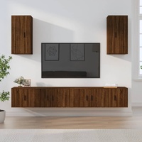 6 Piece TV Cabinet Set Engineered Wood