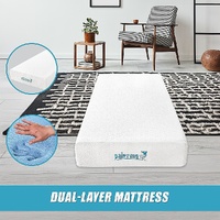 Single 25cm Gel Memory Foam Mattress – Dual-Layered Comfort with CertiPUR-US Certified Foam