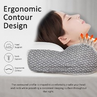 Cervical Ergonomic Pillow Soy Bean Contour Orthopedic Bed Neck Pain Washable