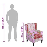 Armchair with Patchwork Design Fabric