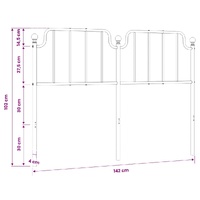 Metal Replace Headboard White 135 cm