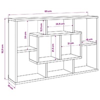 Wall Shelf Black 85x16x52.5 cm Engineered Wood