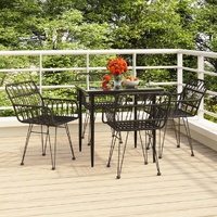 Garden Dining Set Poly Rattan
