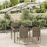 Garden Dining Set with Cushions Poly Rattan