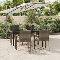 Garden Dining Set with Cushions Poly Rattan