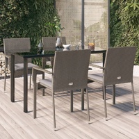 Garden Dining Set with Cushions Poly Rattan