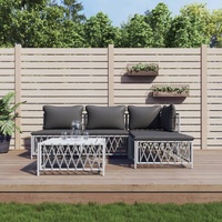 Garden Lounge Set with Cushions Steel