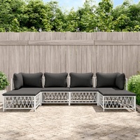 Garden Lounge Set with Cushions Steel