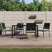 Garden Dining Set with Cushions Poly Rattan and Steel