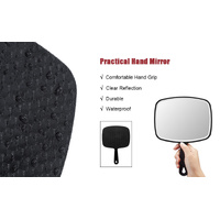 Extra Large Black Handheld Mirror with Handle (31,5 x 23 cm)