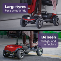 EQUIPMED Mobility Scooter For Elderly Motorized Electric Older Adults 4 Riding