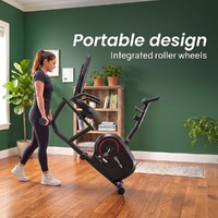 PROFLEX Magnetic Recumbent Exercise Bike, LCD Display, Heart Rate Sensors, Adjustable Seat, 8-Level Resistance, Comfortable Seated Home Cardio Fitness