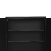 Two-Door Metal Short Cabinet Shelf Storage for Home Office Gym