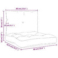 Pallet Cushions 2 pcs Grey Fabric