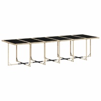 13 Piece Garden Dining Set with Cushions Black Poly Rattan
