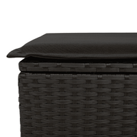 10 Piece Garden Sofa Set with Cushions Black Poly Rattan