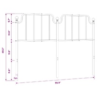 Metal Replace Headboard White 135 cm