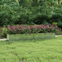 Garden Raised Bed Galvanized Steel Silver