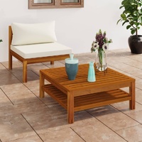 Corner Sofas with Cushions Solid Acacia Wood