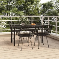 Garden Dining Set Poly Rattan