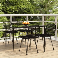 Garden Dining Set Poly Rattan