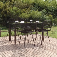 Garden Dining Set Poly Rattan