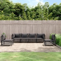 Garden Lounge Set with Cushions Steel