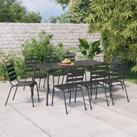 Garden Dining Set Anthracite Steel