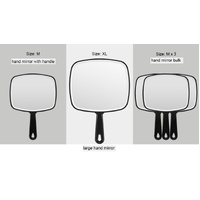 Extra Large Black Handheld Mirror with Handle (31,5 x 23 cm)