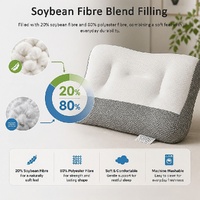 Cervical Ergonomic Pillow Soy Bean Contour Orthopedic Bed Neck Pain Washable