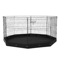 VEVOR Dog Playpen, 8 Pcs 30"H x 24"W Panels Foldable Metal Pet Exercise Pen, Dog Fence Indoor and Outdoor Pen with Door, 600D Oxford Fabric Bottom Pad