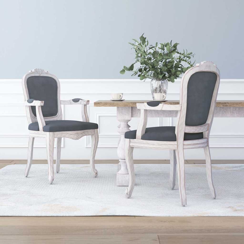 Dining Chairs 2 pcs Dark Grey 62x59.5x100.5 cm Velvet