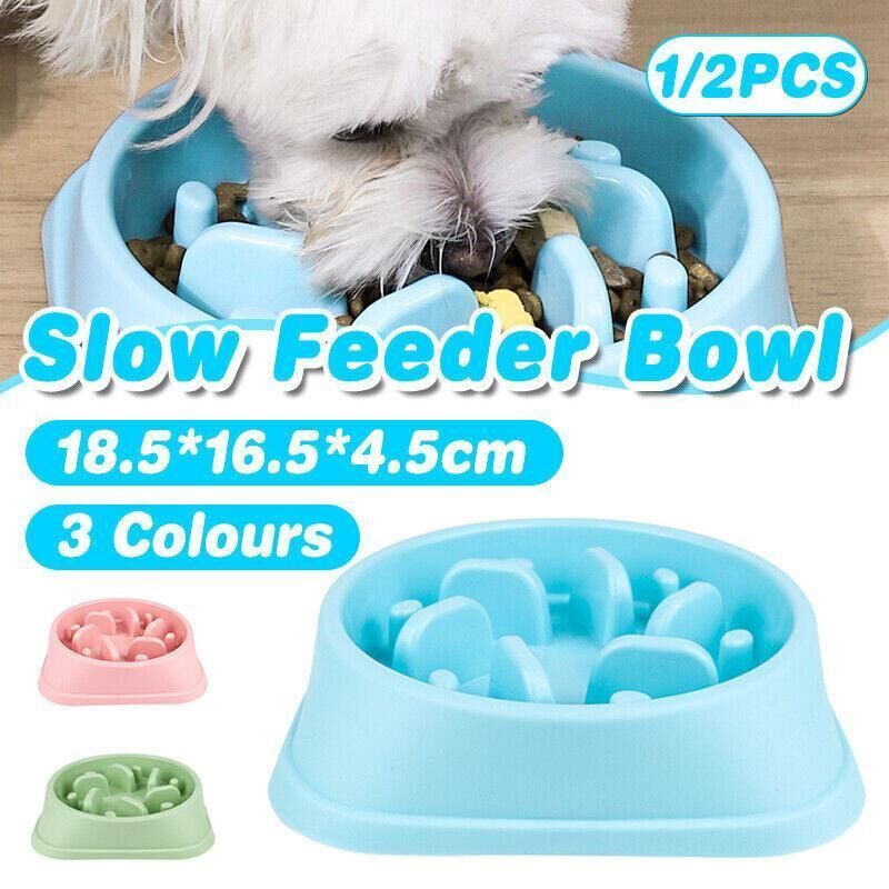 Dog-Bowl Dishes Slow-Feeder Large Pet-Eat Dogs Food-Nonslip Interactive