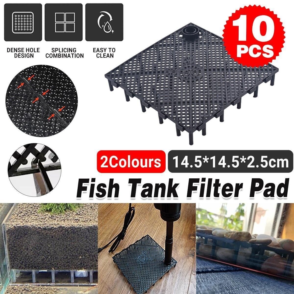 Fish Tank Aquarium Under Gravel Filter System Safe Filtration Plate Board Kit - -10PCS