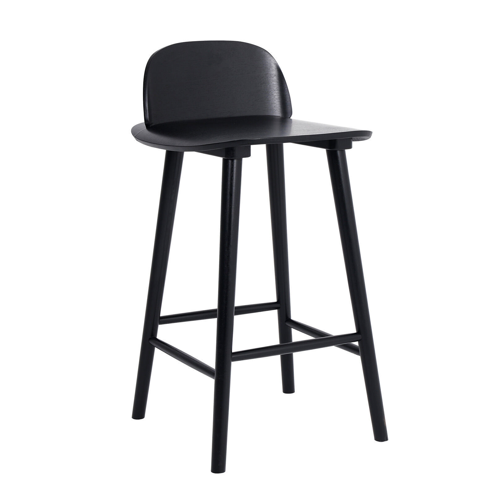 Wooden Bar Stool Dining Chair Ash Wood ELISE 65cm