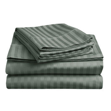 soft stripe microfibre sheet set queen