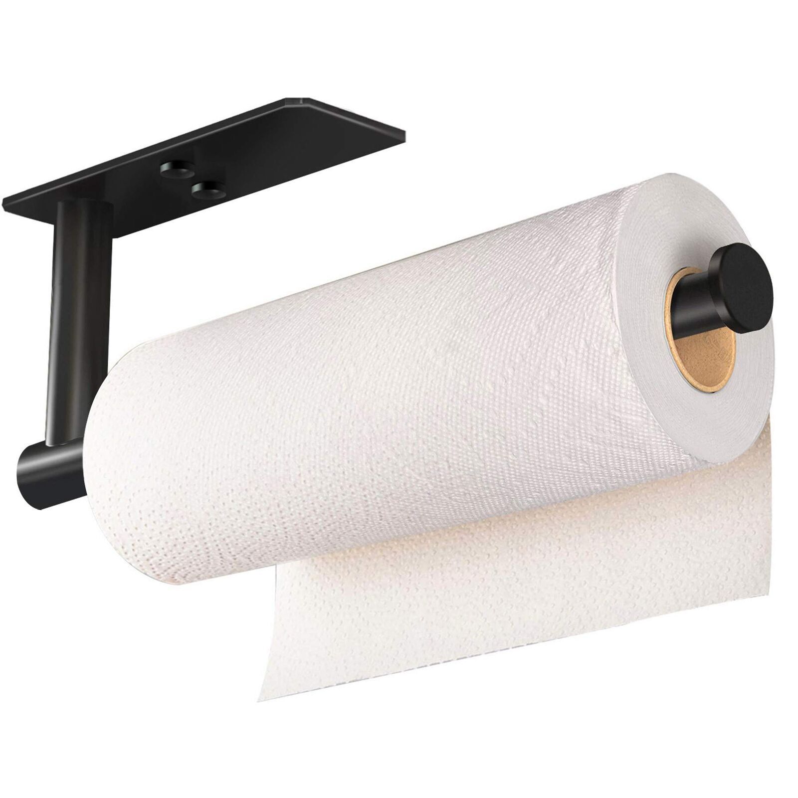 Kitchen Paper Holder Under Cabinet Wall Mount Adhesive Paper Towel Holder Rectangle