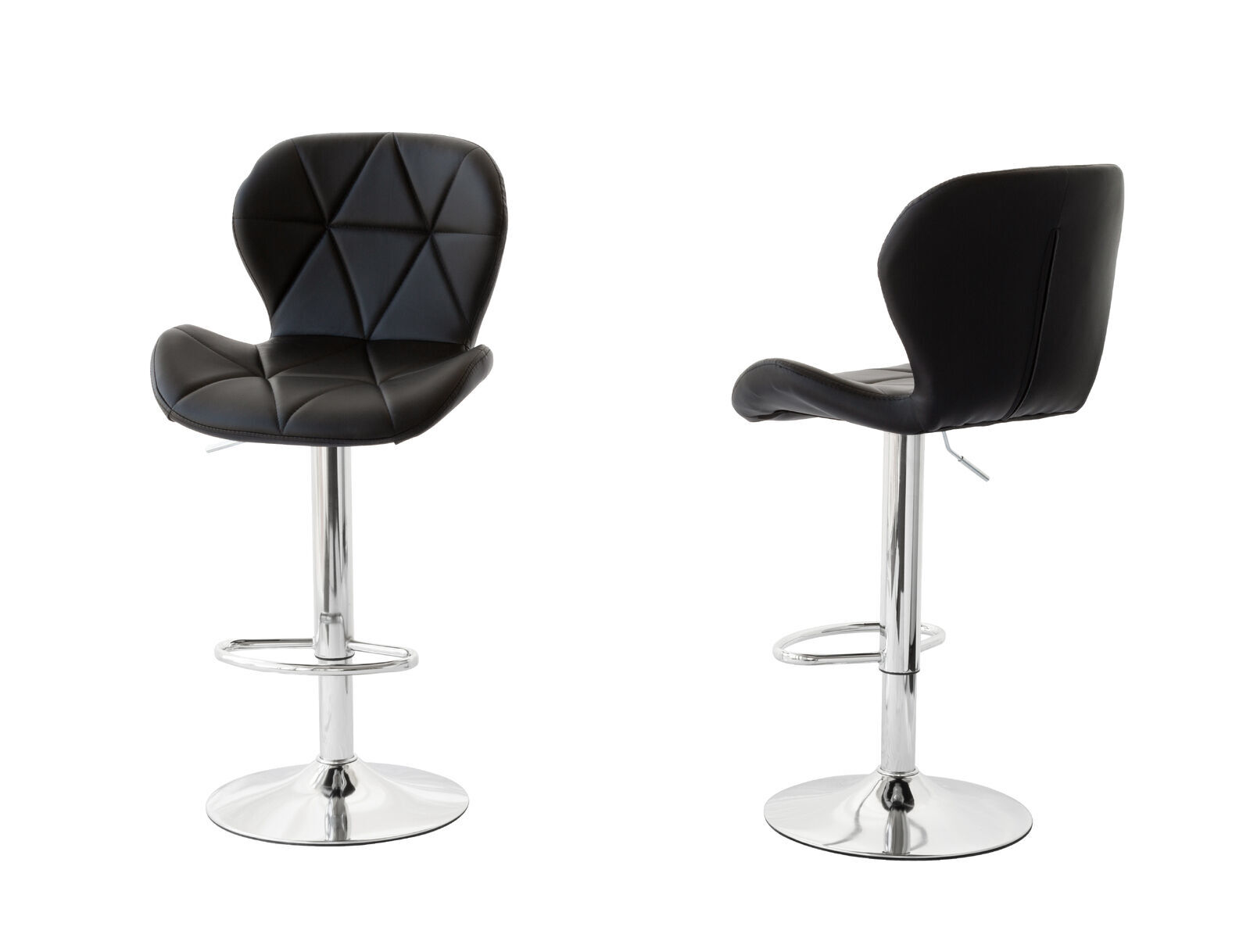 2 Comfortable Bar Stools w Adjustable Height 90-112cm Bar Stools & Chairs